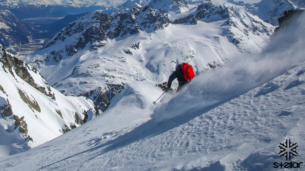 Skiing from our 18-mile lodge